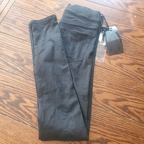 NWT true religion the runway black leggings sz XXS - Picture 2 of 6
